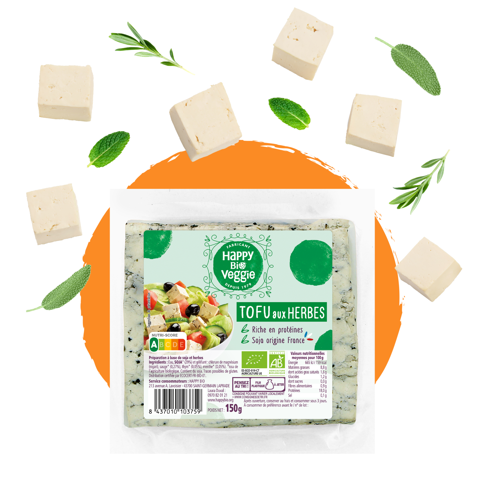 tofu aux herbes bio